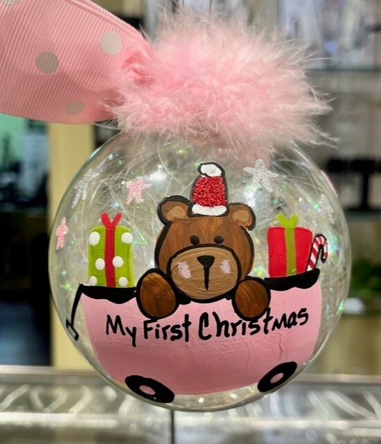 Hamilton Ornament Hand Painted Baby Girl First Christmas