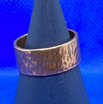Sunshine On Water Wide Copper Ring Hammered