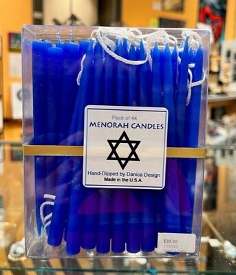 Danica Menorah Candles Cobalt Blue