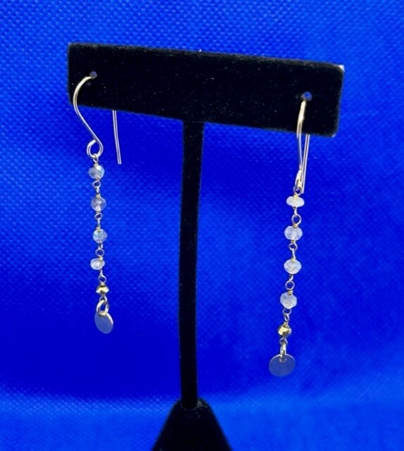 Sunshine On Water Earrings Stone Dangle