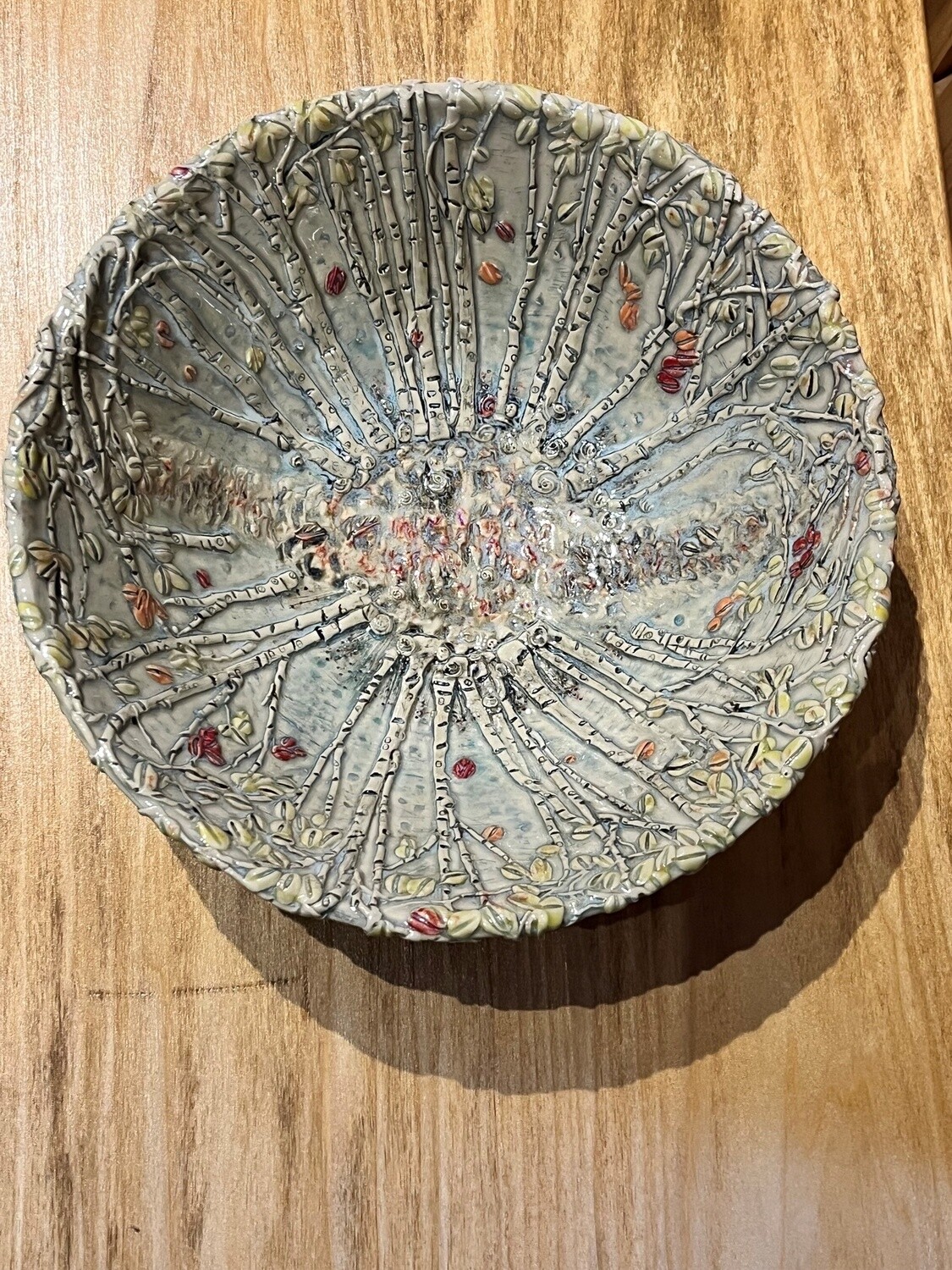 Johnson Large Birch Sculpture Bowl &quot;Remembered Pathways&quot;