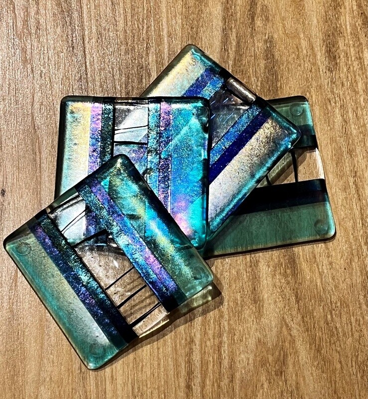 Verre Visage Fused Glass Coaster Set