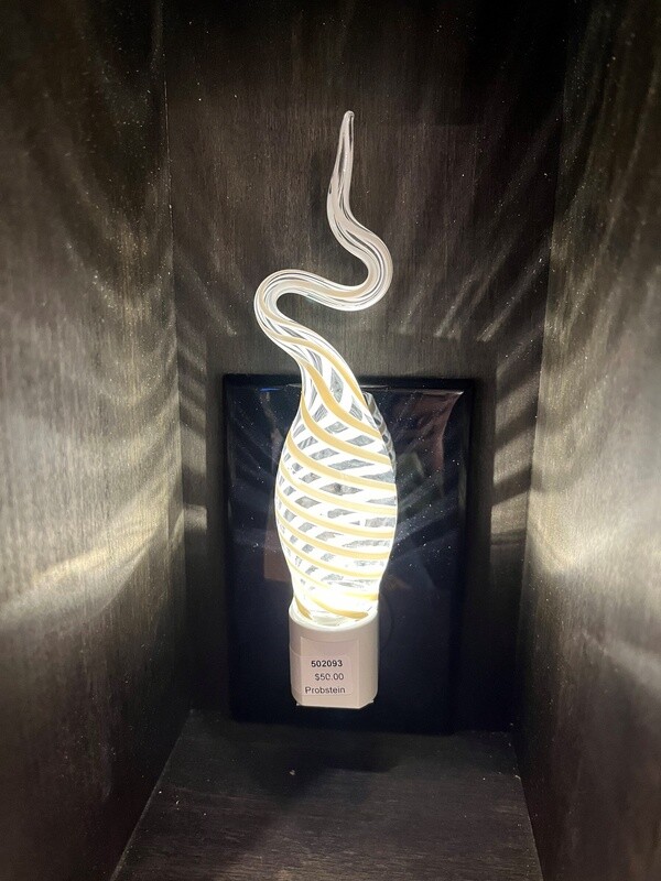 Probstein Glass Nightlight White/Clear Twist Top