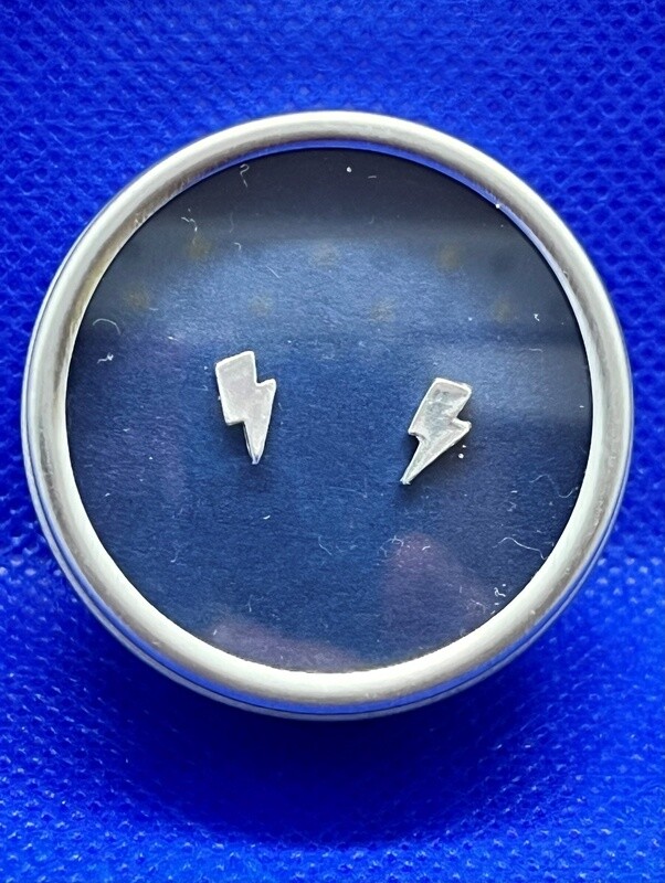 Sunshine On Water gold plated lightning bolt earrings