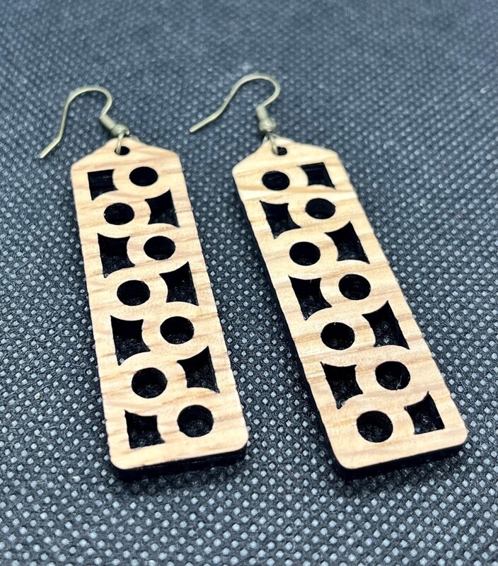 By Julius Earring Wood Circles Light