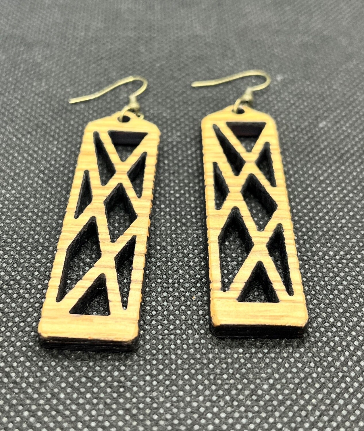 By Julius Earring Wood Triangles Light
