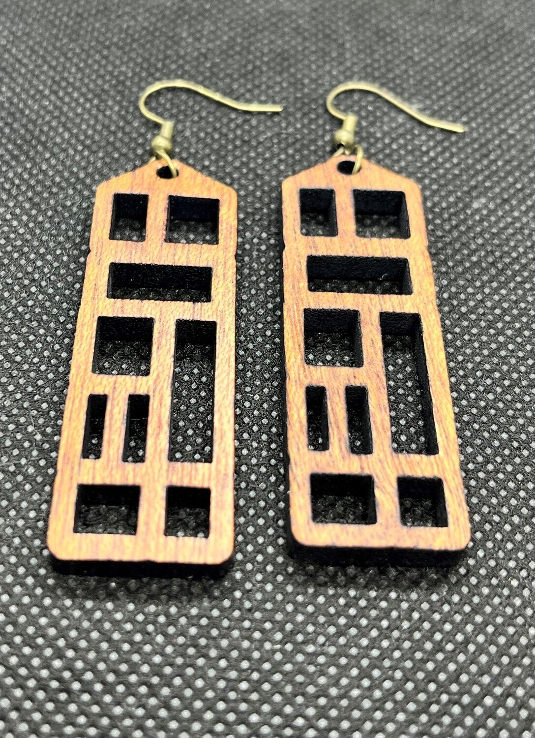 By Julius Earring Wood Boxes Dark
