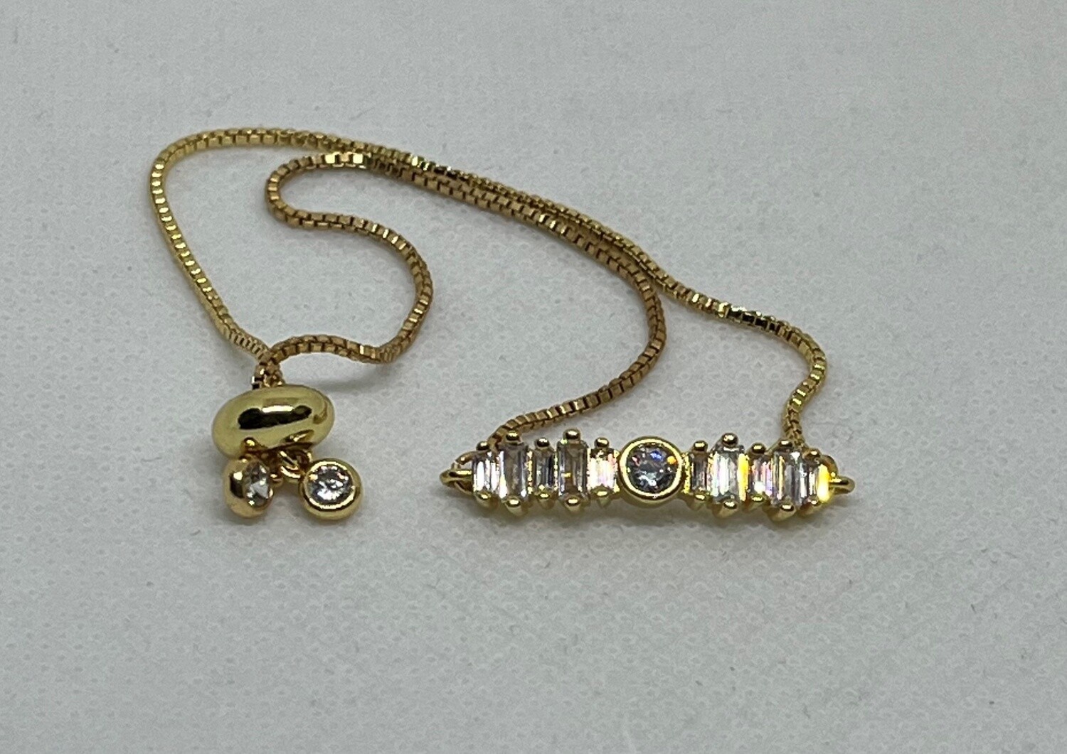 Kalli Bracelet Long Bar Multisize CZ&#39;s
