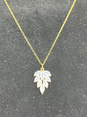 Kalli Necklace Gold Plated Leaf