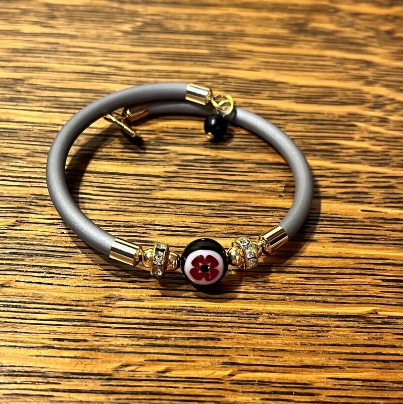 Sturzinger  Murano Millefiori Leather Wrap Bracelet