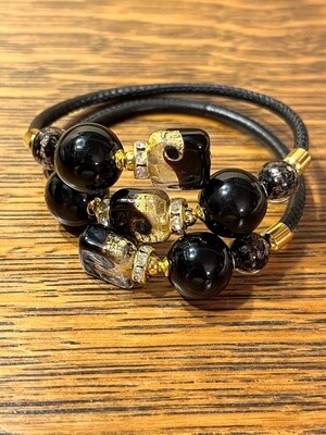 Sturzinger Murano Glass Bead Fancy Wrap Bracelet