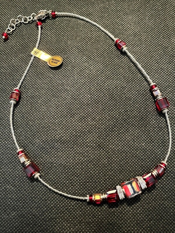 Sturzinger Murano Crystal Necklace Short