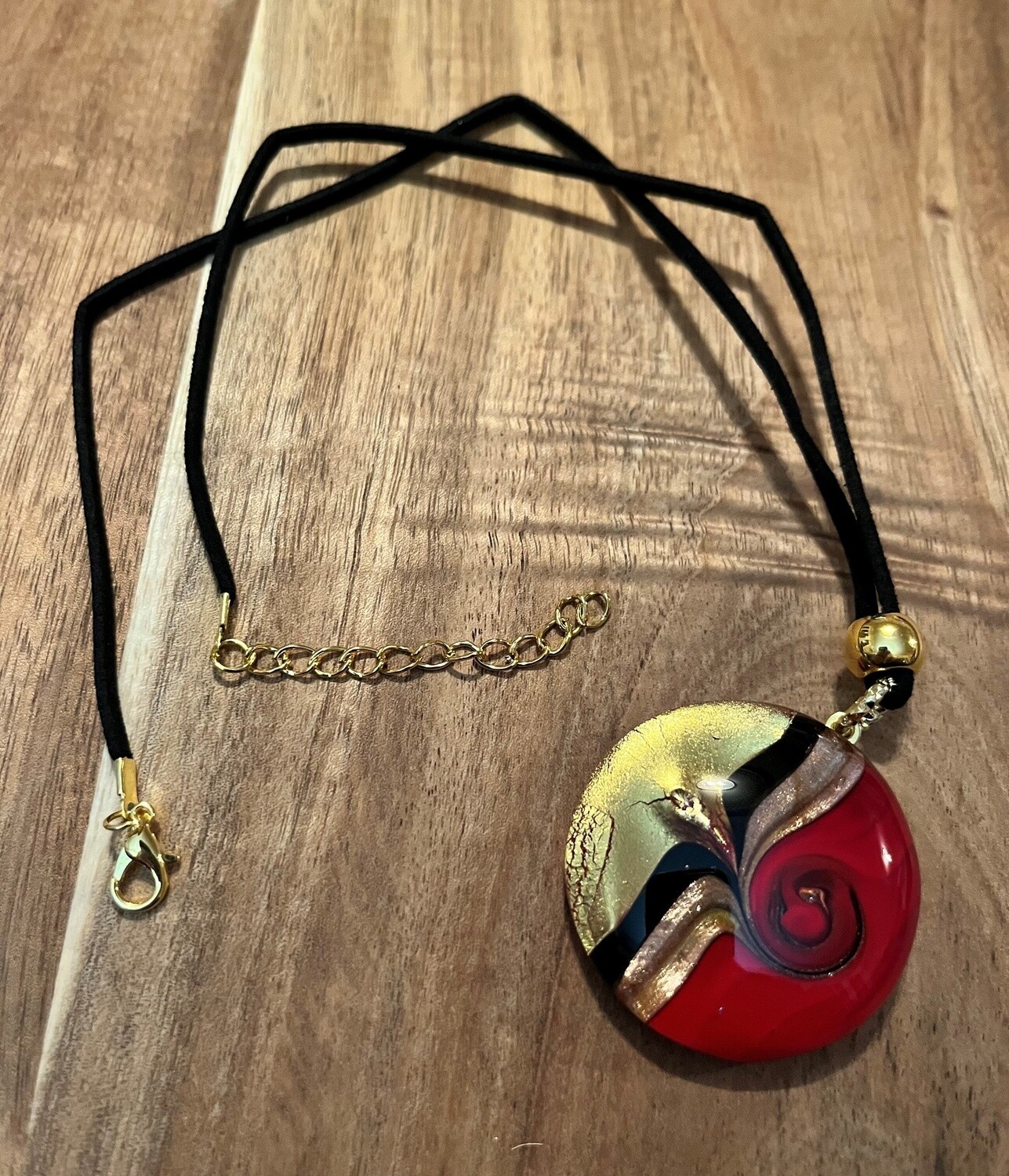 Sturzinger Murano Picasso Swearl Red Necklace