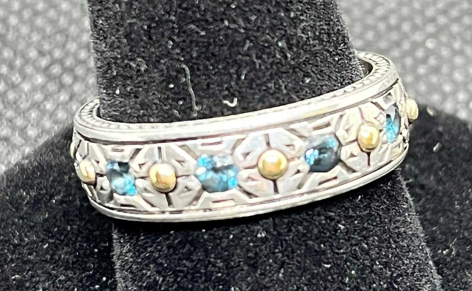 David &amp; Ronnie Blue Topaz Ring