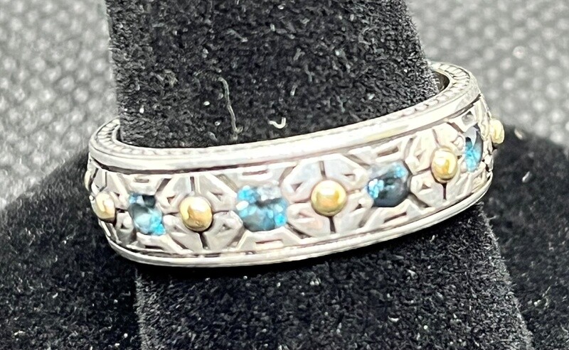 David &amp; Ronnie Blue Topaz Ring