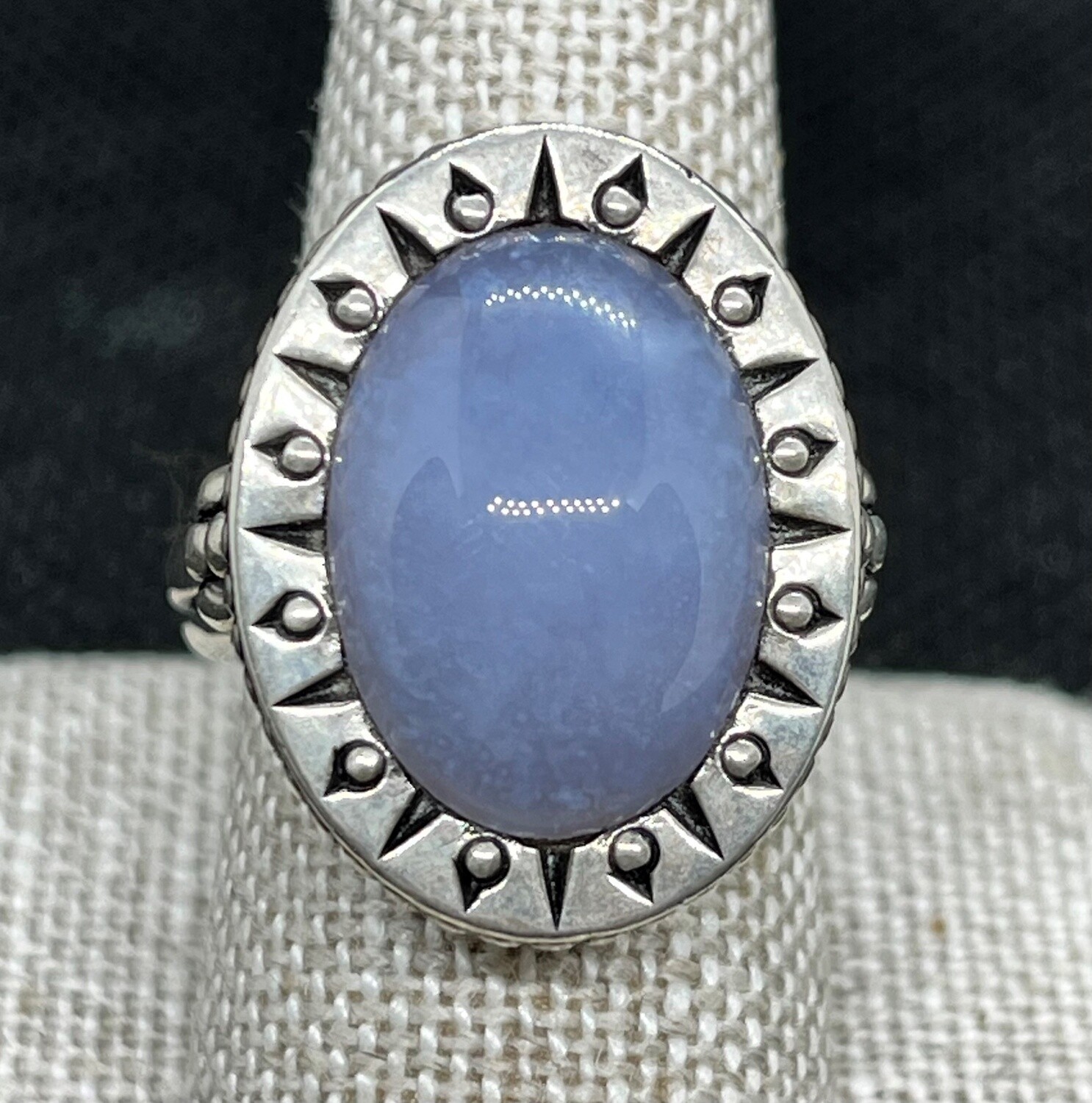 David &amp; Ronnie Oval Chalcedony Ring