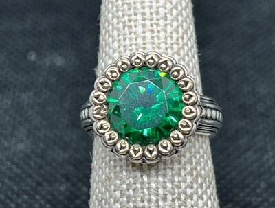David & Ronnie Lab Created Emerald Ring