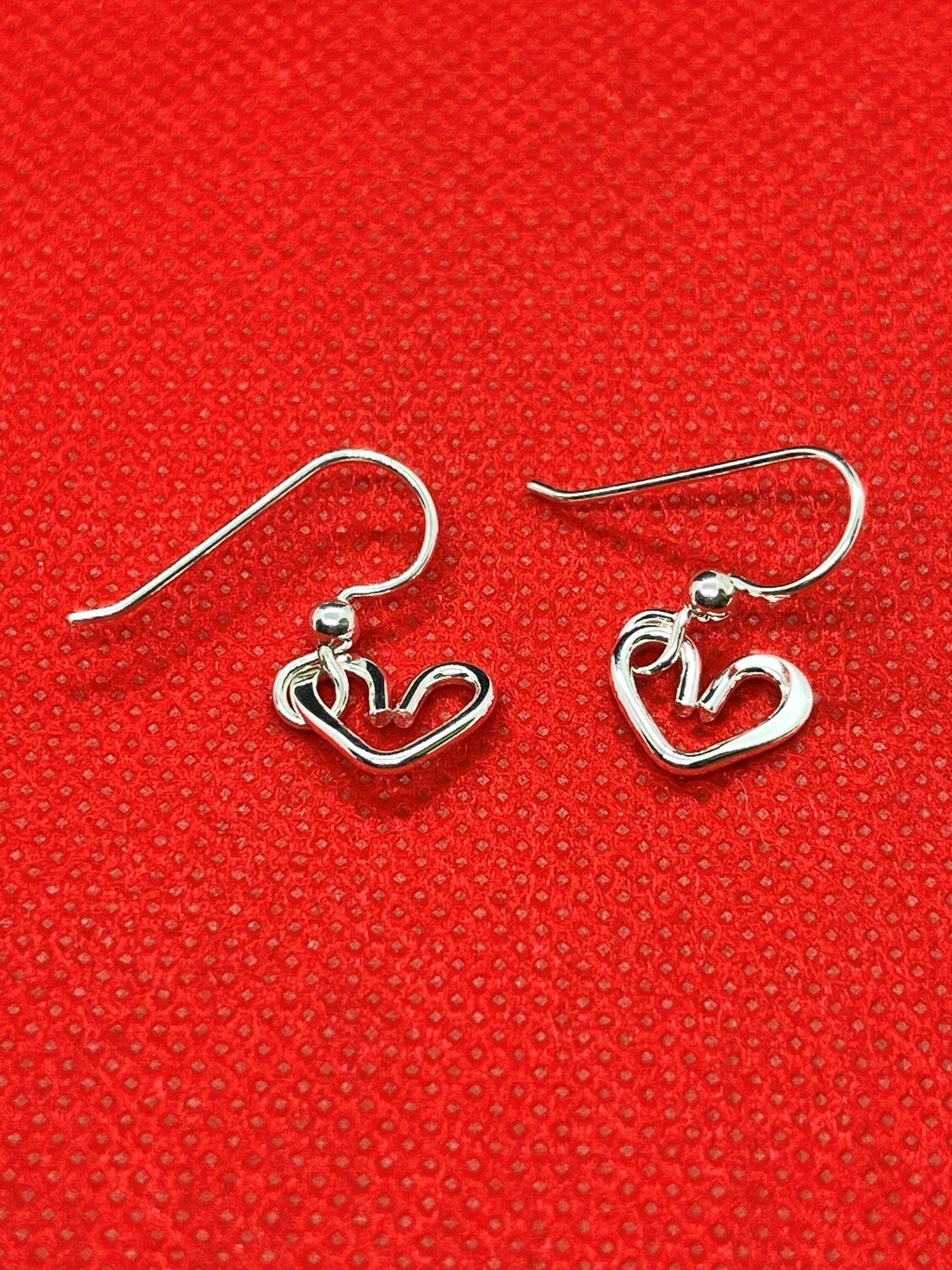Reflections In Silver Earrings &quot;Heart&quot;