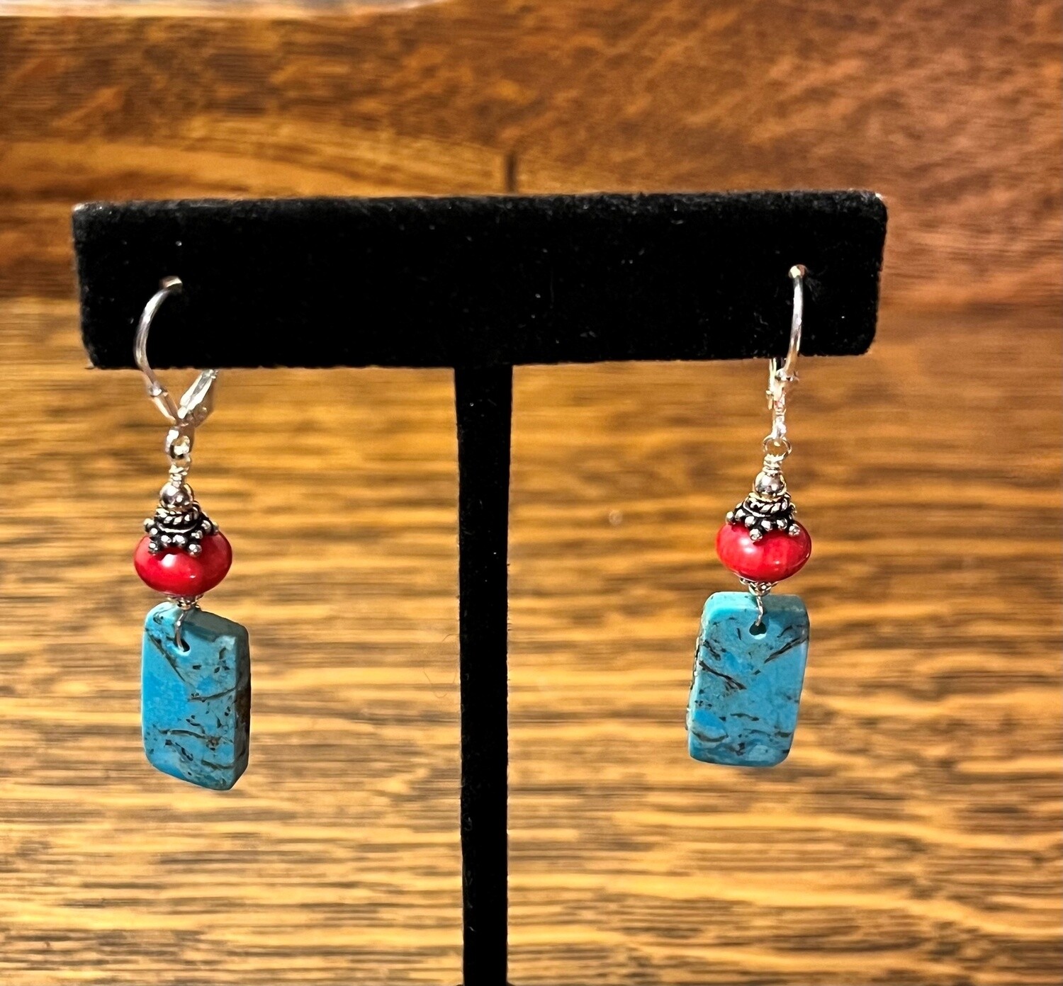 Estancia Turquoise Colored Howlite earrings