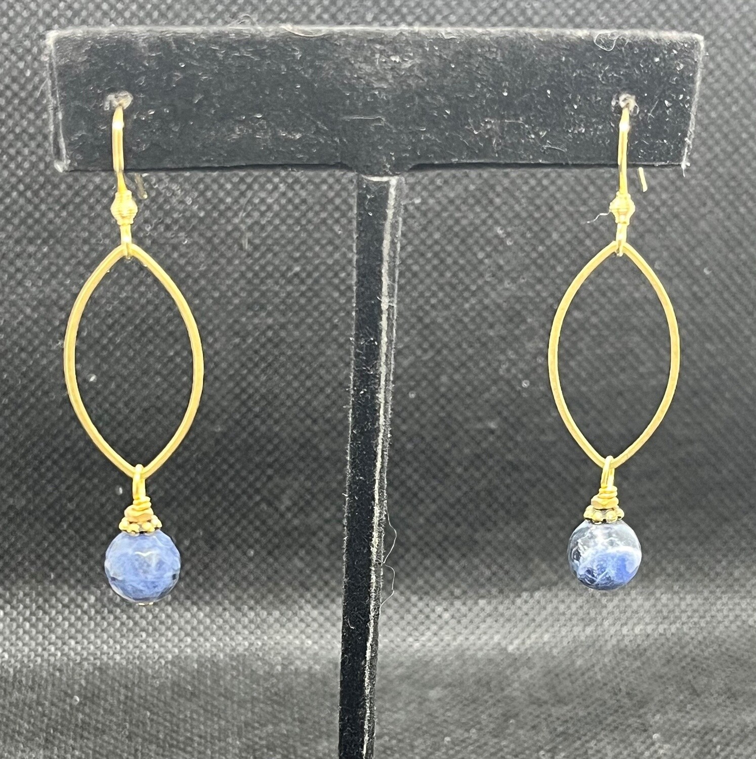 Cass Earrings Sodalite Marquise Drop