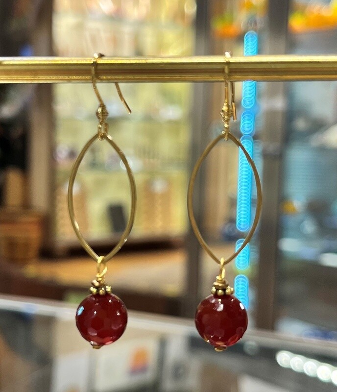 Cass Earrings Carnelian