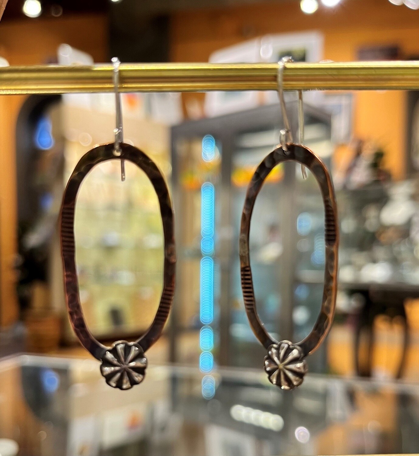 O&#39;Brien Earring Oval Hoops and Concho