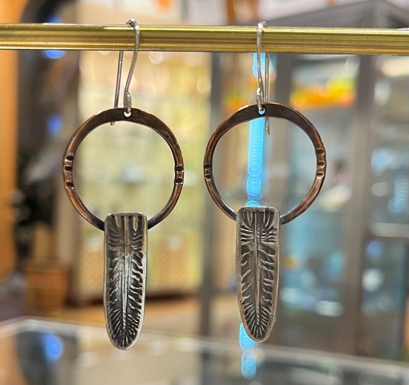 O&#39;Brien Earrings Hoops and Feathers