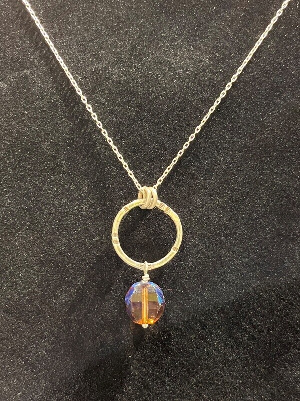 O&#39;Brien Necklace Ruby Colored Czech Glass