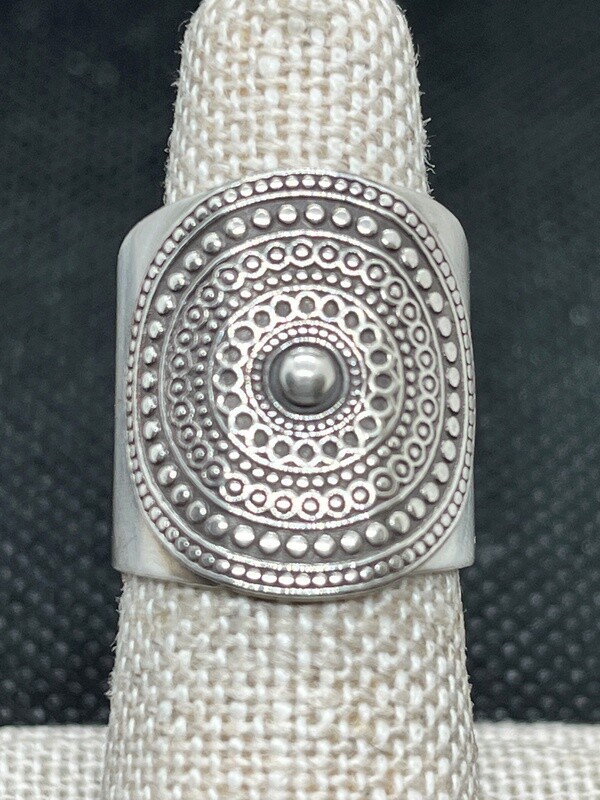 O&#39;Brien Ring Wide Band Mandala Sz 5.75
