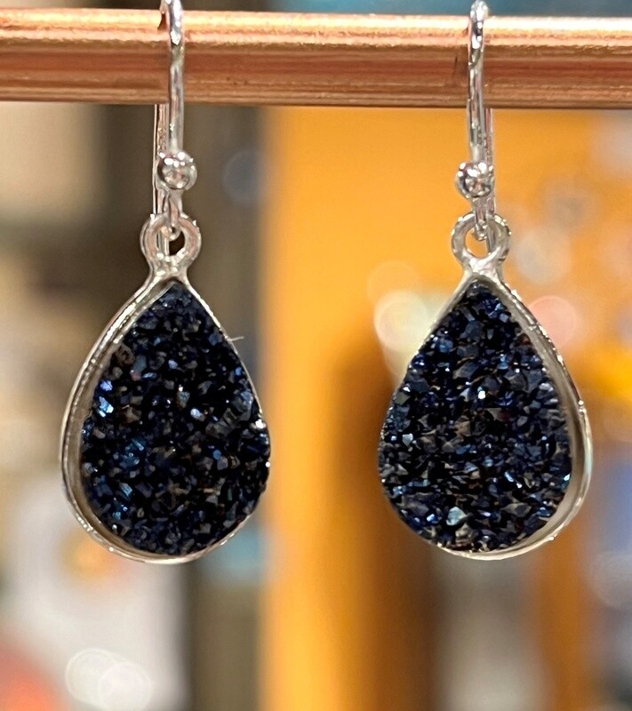 Trueworthy Earrings Navy Teardrop