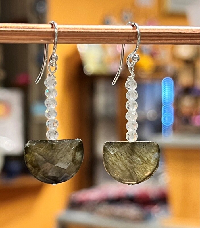 Trueworthy Earring Labradorite/White Topaz