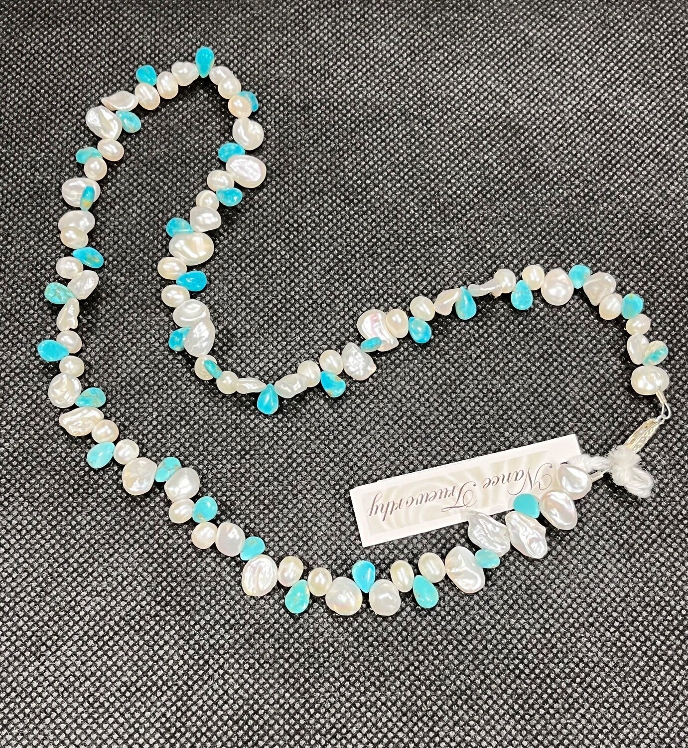 Trueworthy Necklace Keishi Pearls/Turquoise