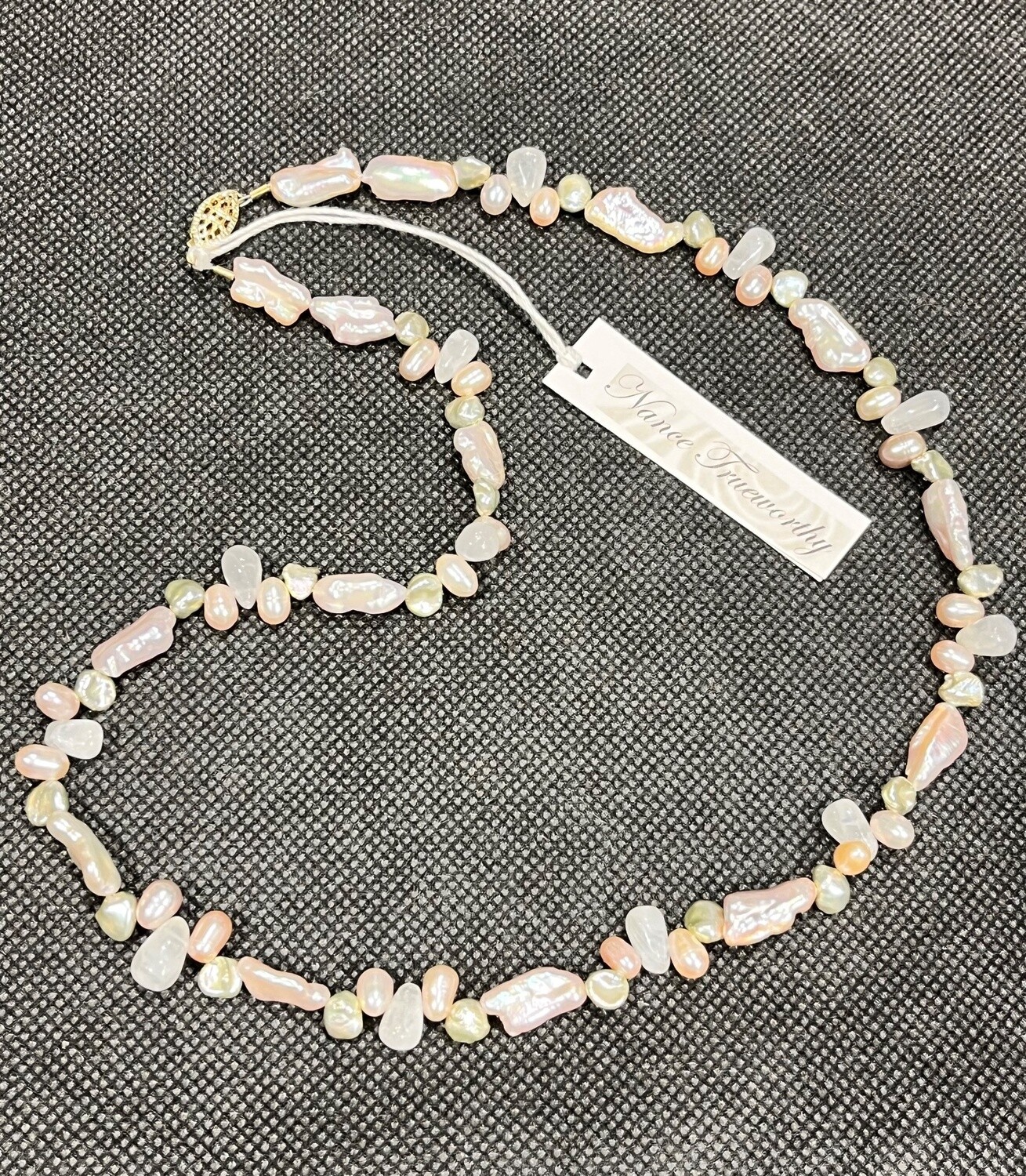 Trueworthy Necklace Pearl and Moonstone