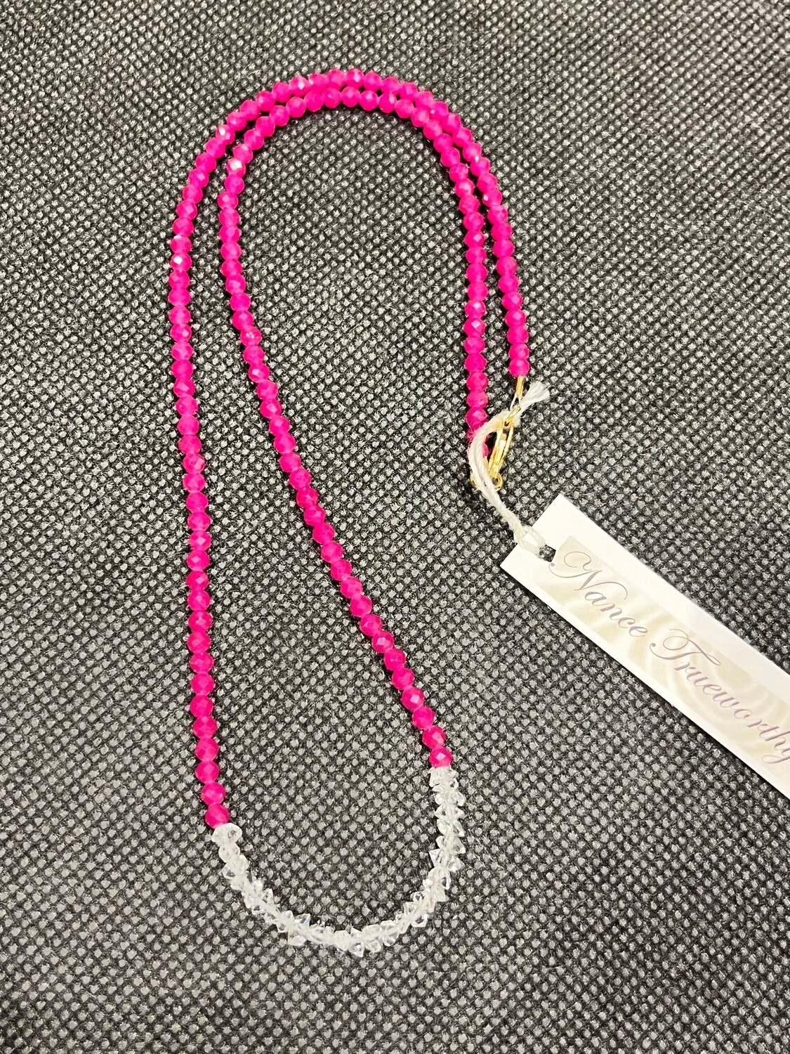 Trueworthy Necklace Faceted Rubys with Herkimer Diamonds