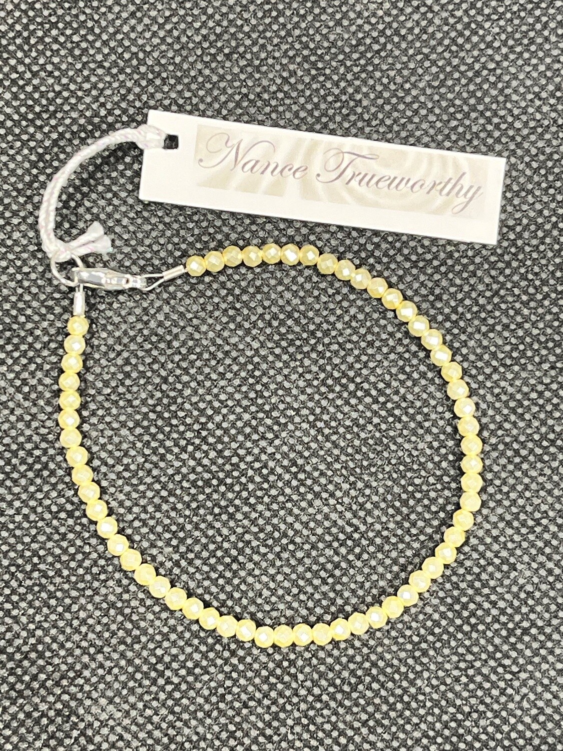 Trueworthy Bracelet Tiny Faceted Yellow Pearls