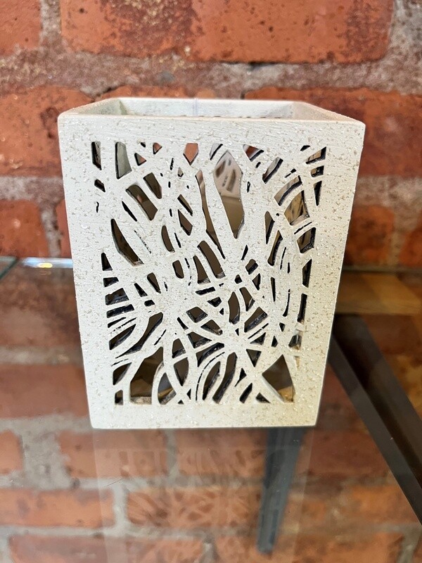 Julius Votive Holder Roots Pattern Ivory