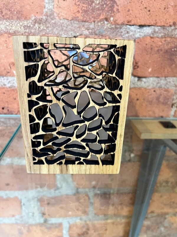 Julius Votive Holder Web Wood