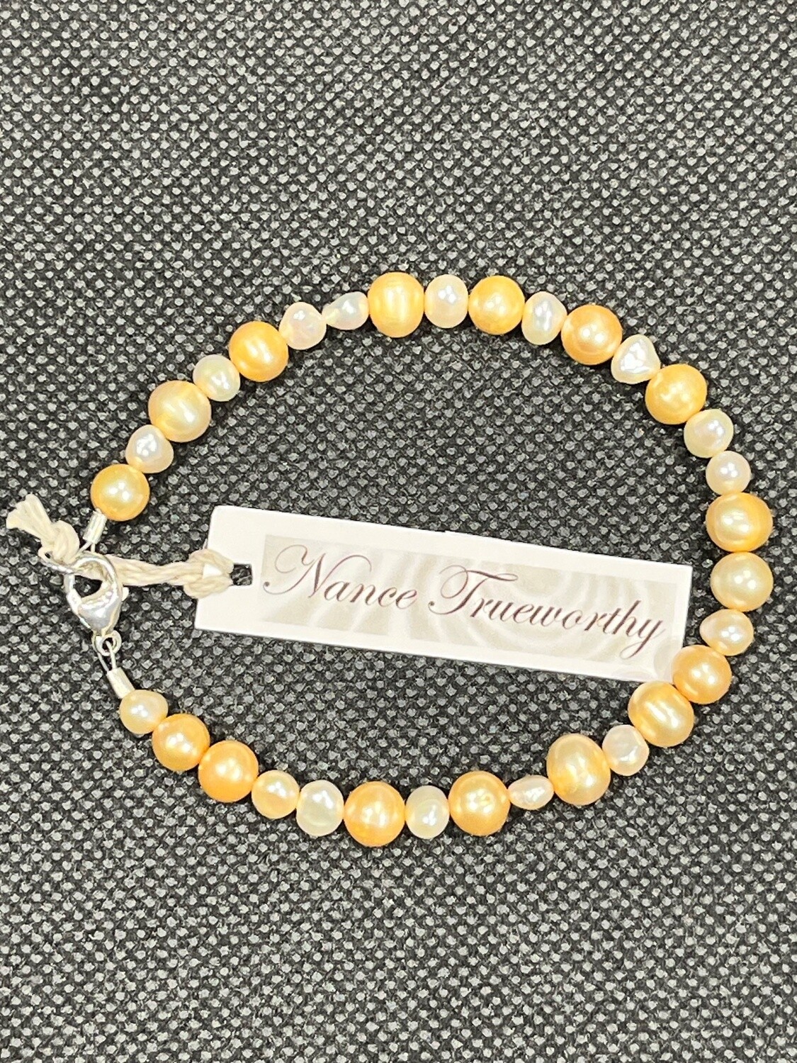 Trueworthy Bracelet Peach and White Pearl