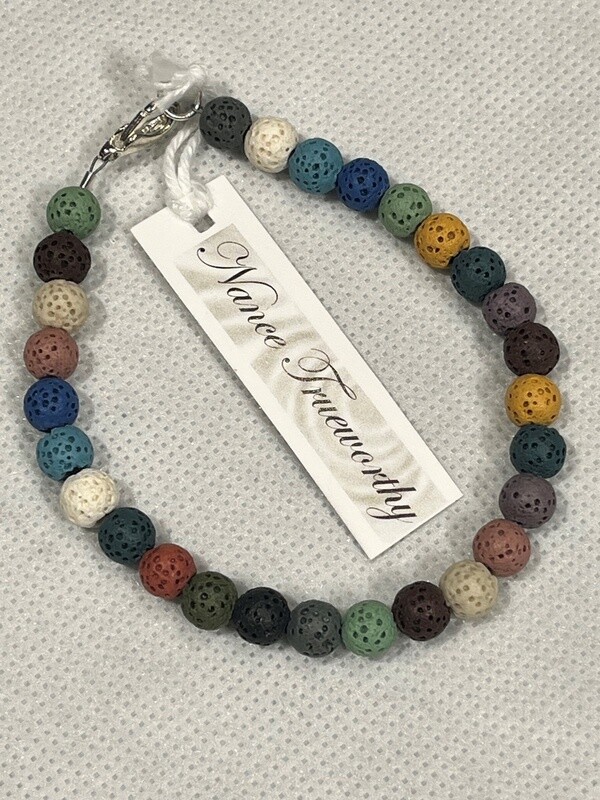 Trueworthy Bracelet Multi Color Lava Stones