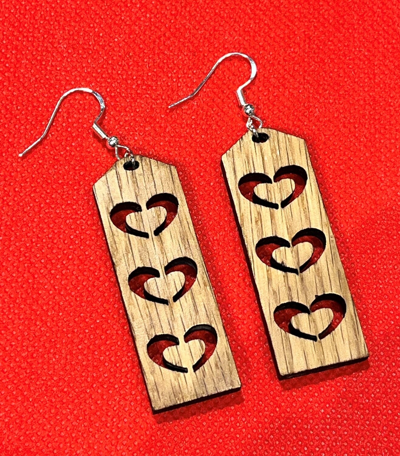 By Julius Earring Triple Hearts Light Short