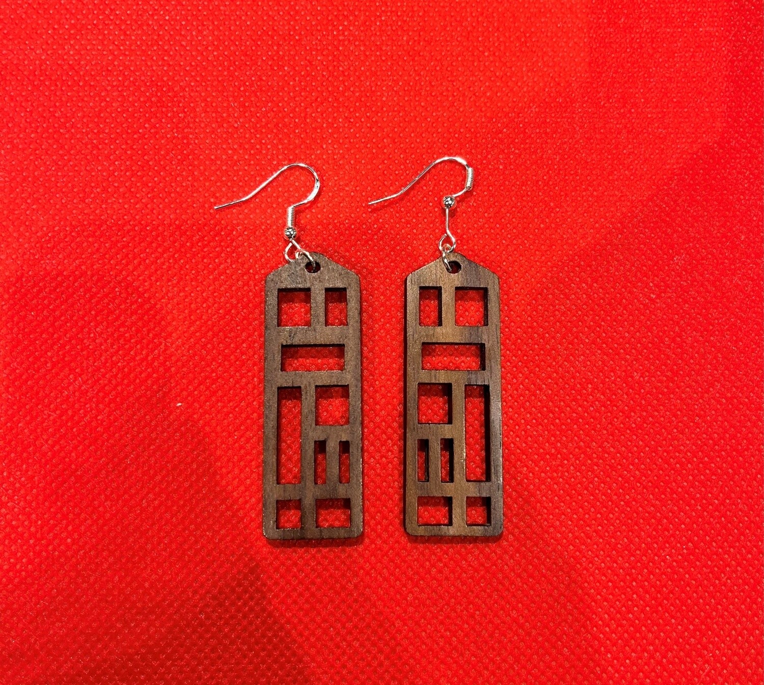 By Julius Earring Wood Boxes Dark Short