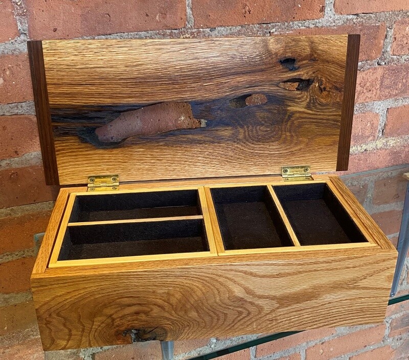 Boxery Jewelry Box Red Oak and Walnut