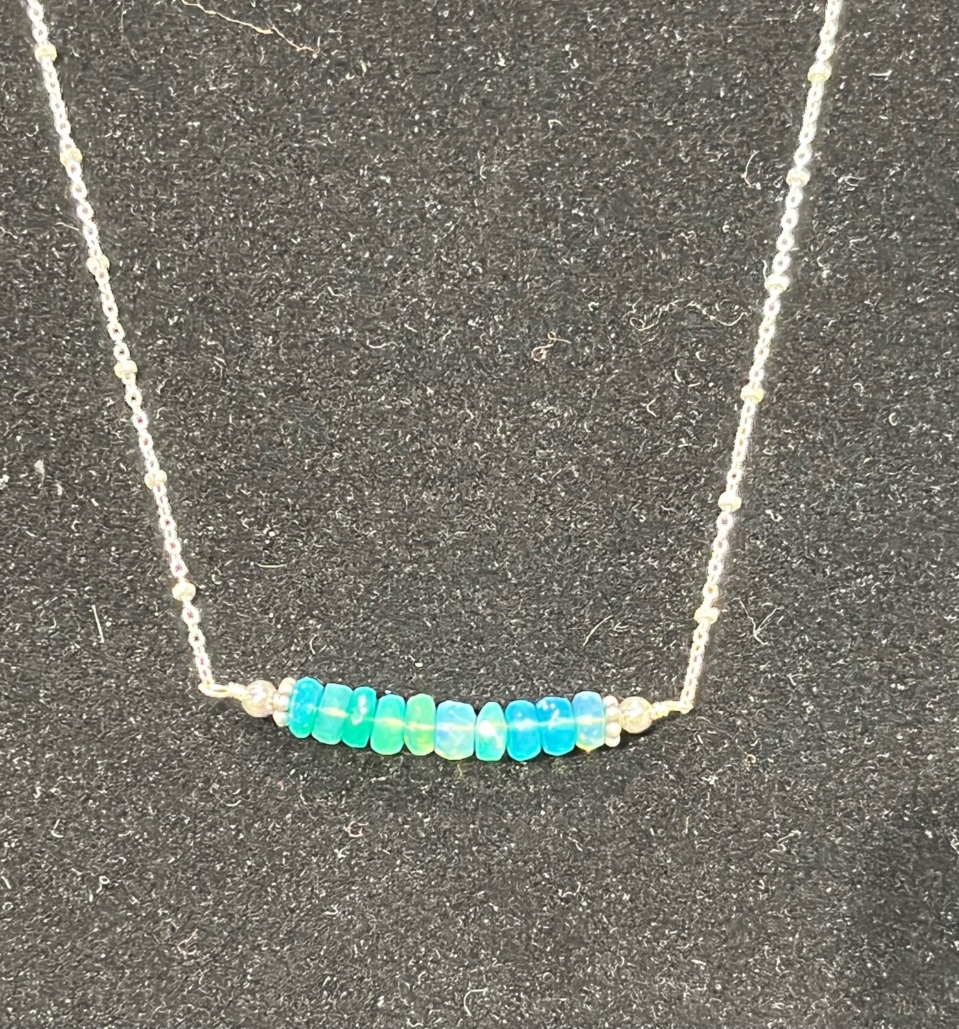 Estancia Necklace Aqua Blue Ethiopian Opals