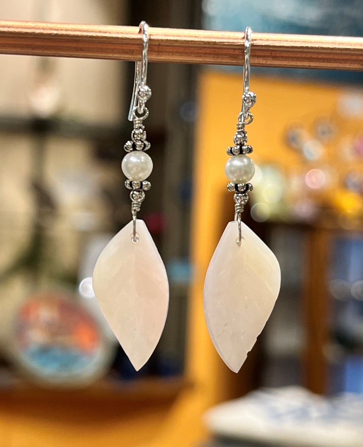 Estancia Earrings Pink Opal w/Pearl