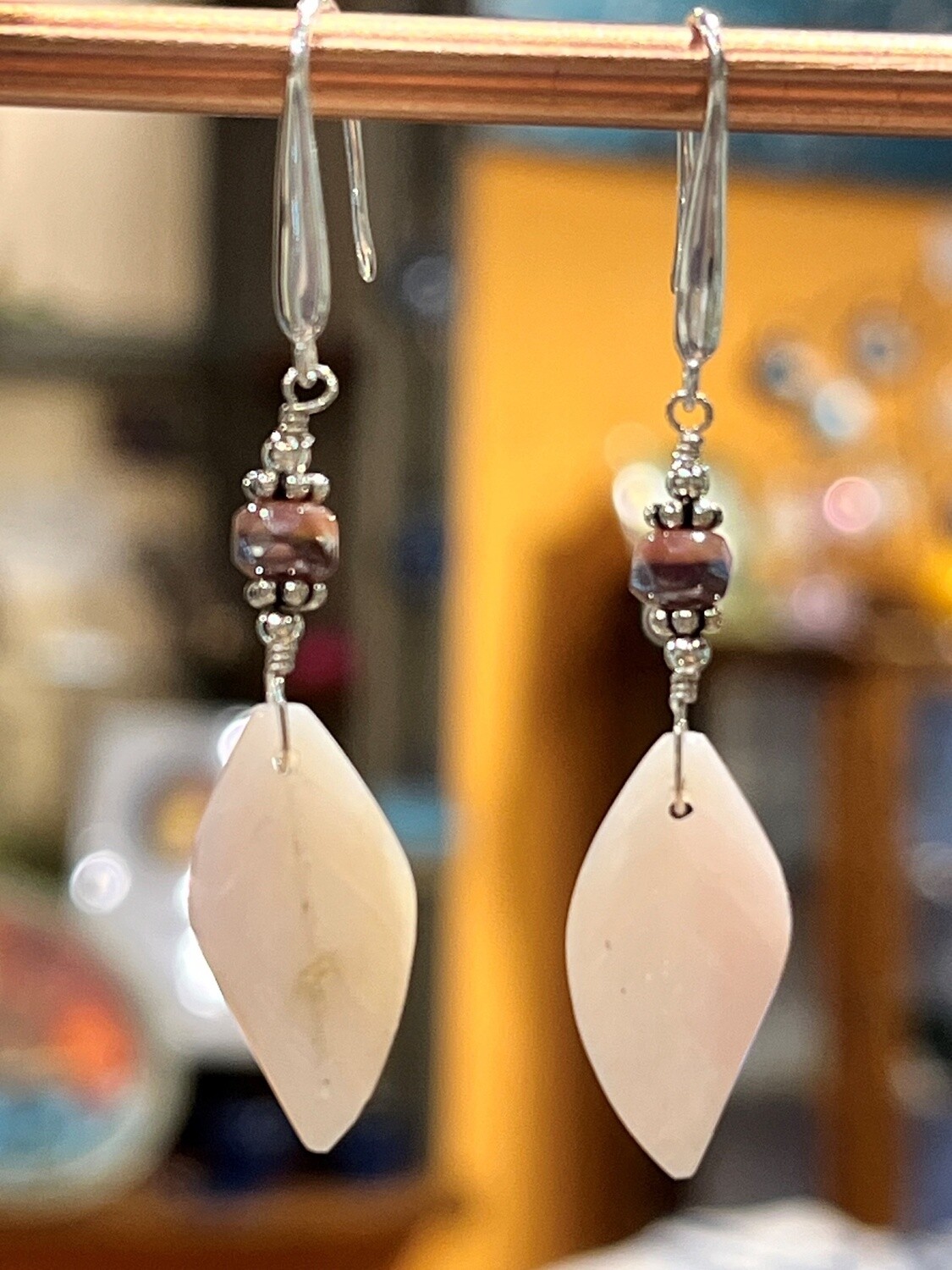 Estancia Earrings Pink Opal w/Czech Glass