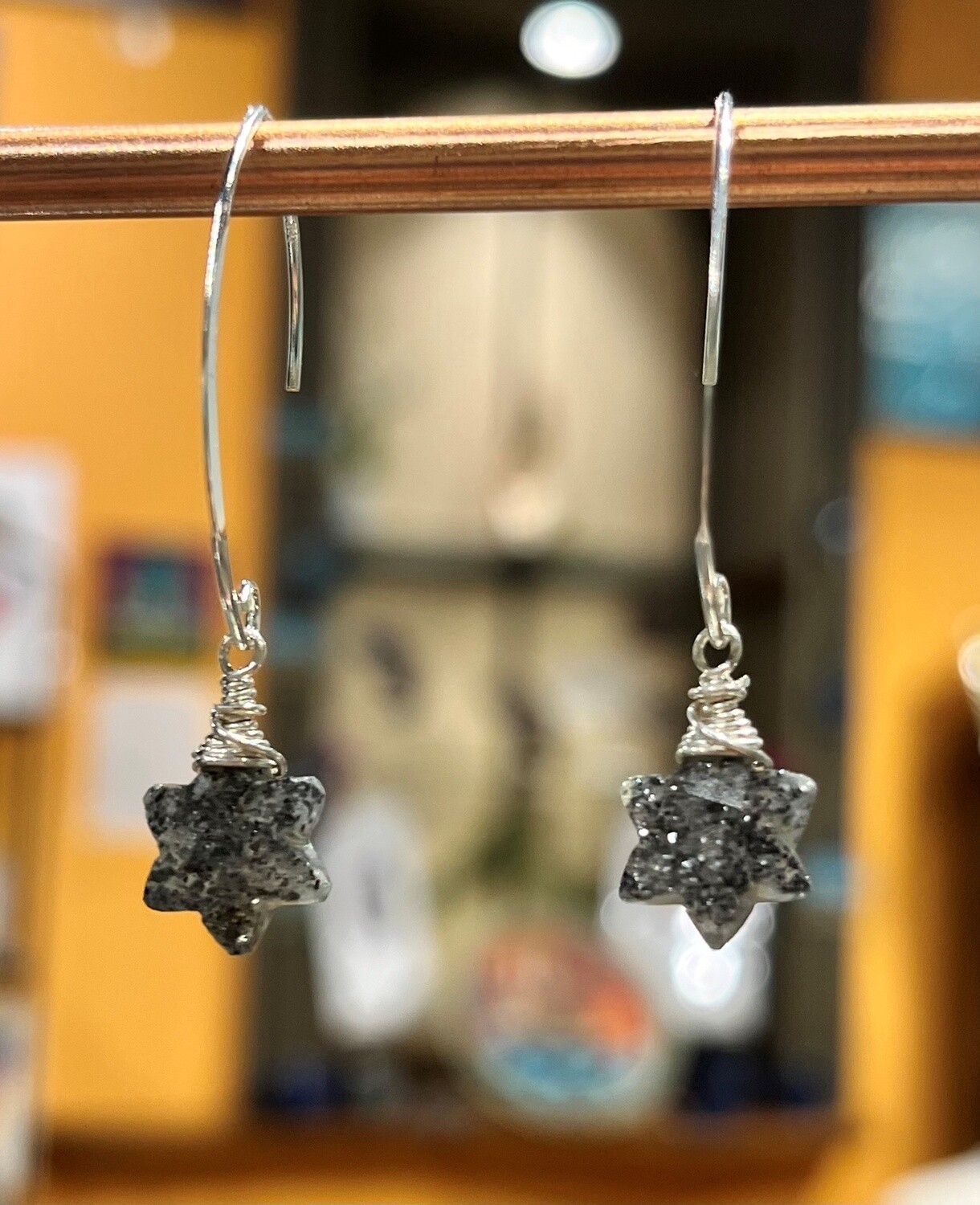 Estancia Earrings Black Sunstone Stars