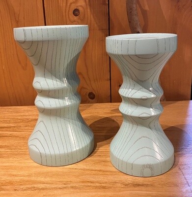 On The Edge Candlestick Pair Ash w/Ocean Mist Stain