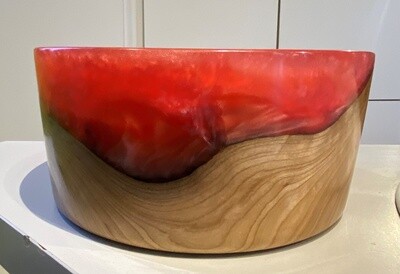 On The Edge Cherry and Red Resin Bowl