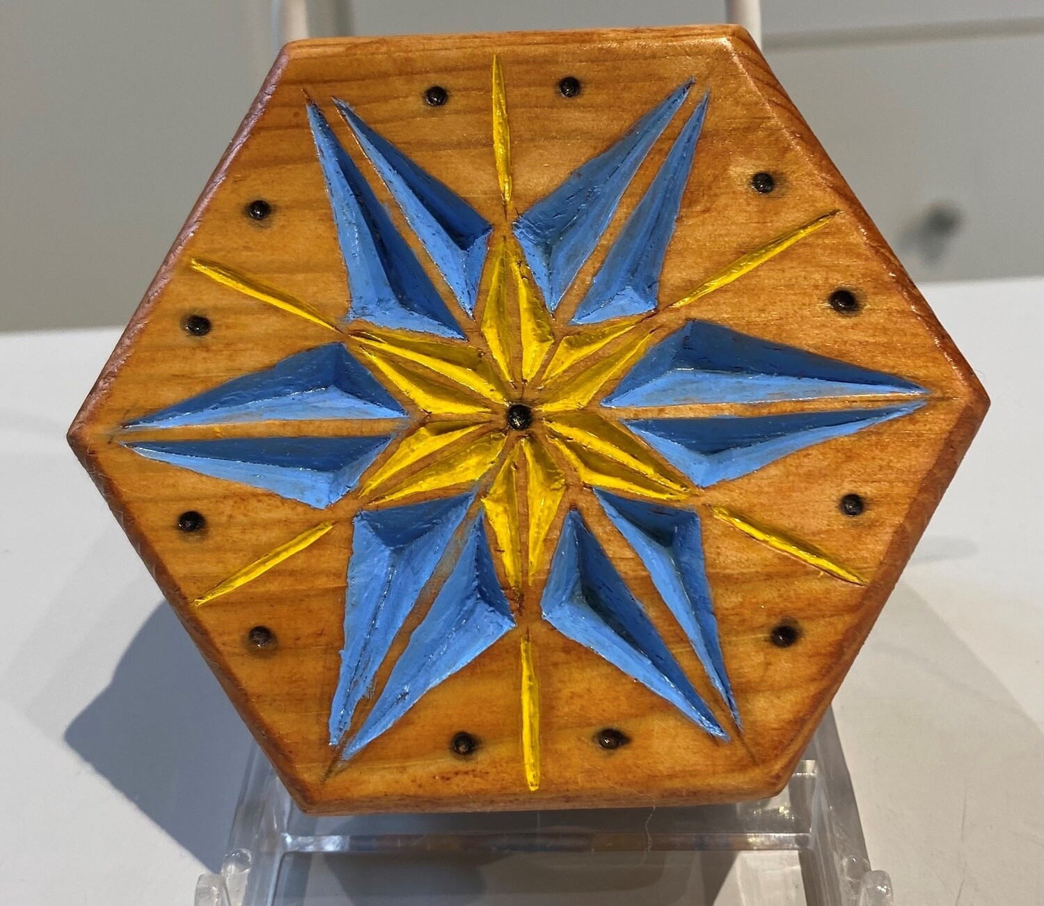Poulakis Trinket Box Blue/Yellow Star