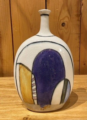 Gookin Bottle Vase Purple Geometric